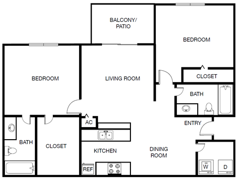 Two Bedroom Two Bath